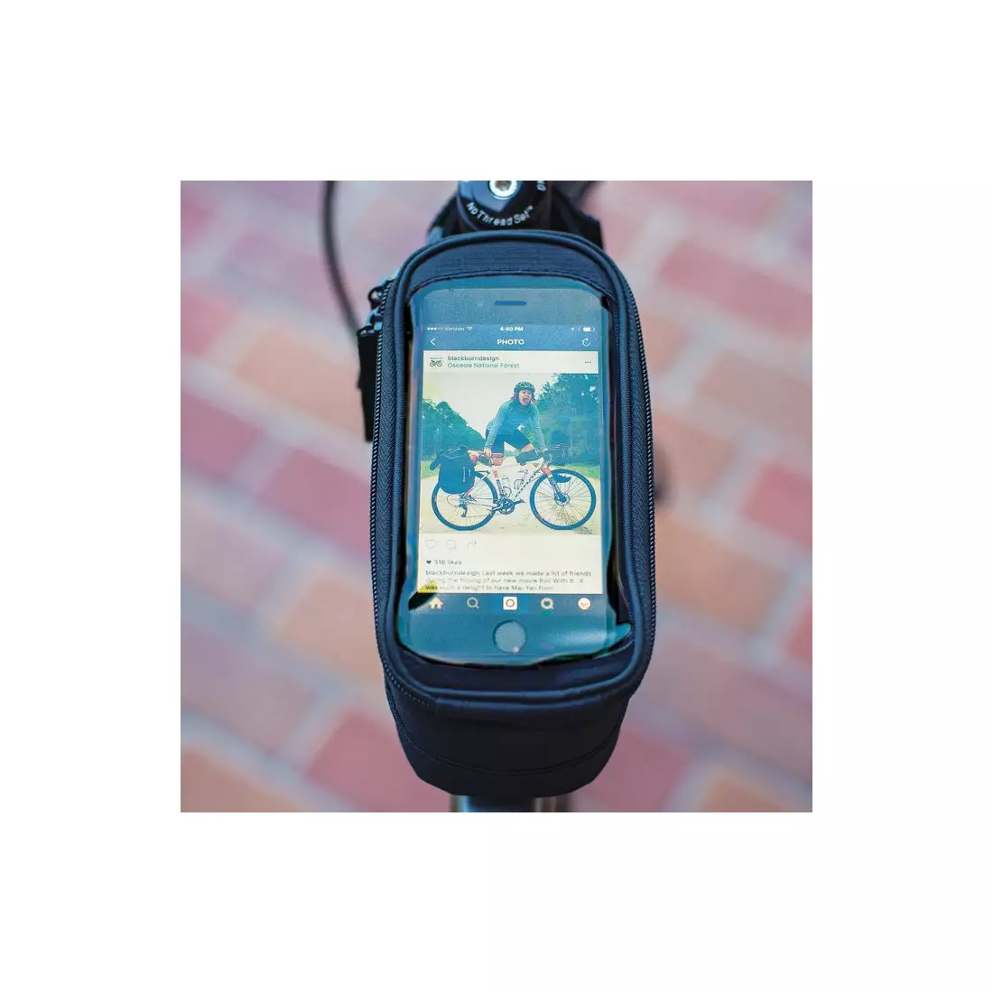 BLACKBURN waterproof bicycle phone bag local plus top tube bag black BBN-7099754