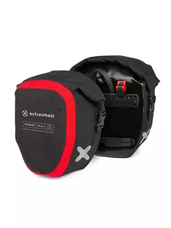 EXTRAWHEEL universal bicycle panniers rambler black/red 2x12,5L polyester E0078