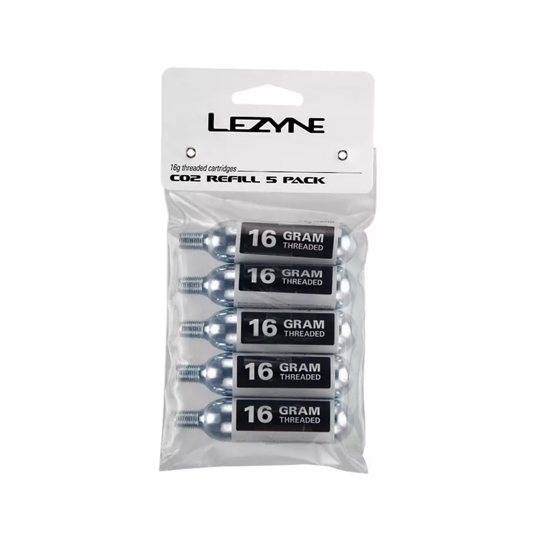 LEZYNE gas cartridge for bicycle pump threaded co2 16g 5 pieces LZN-1-C2-CRTDG-V116P5