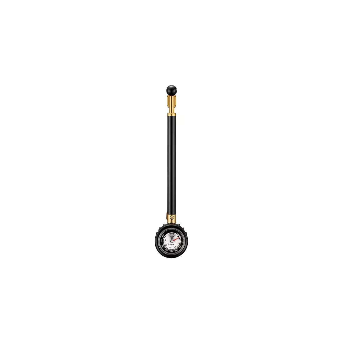 LEZYNE hand pump for shock absorbers with manometer shock drive 400psi black-gold LZN-1-MP-SHKDR-V204