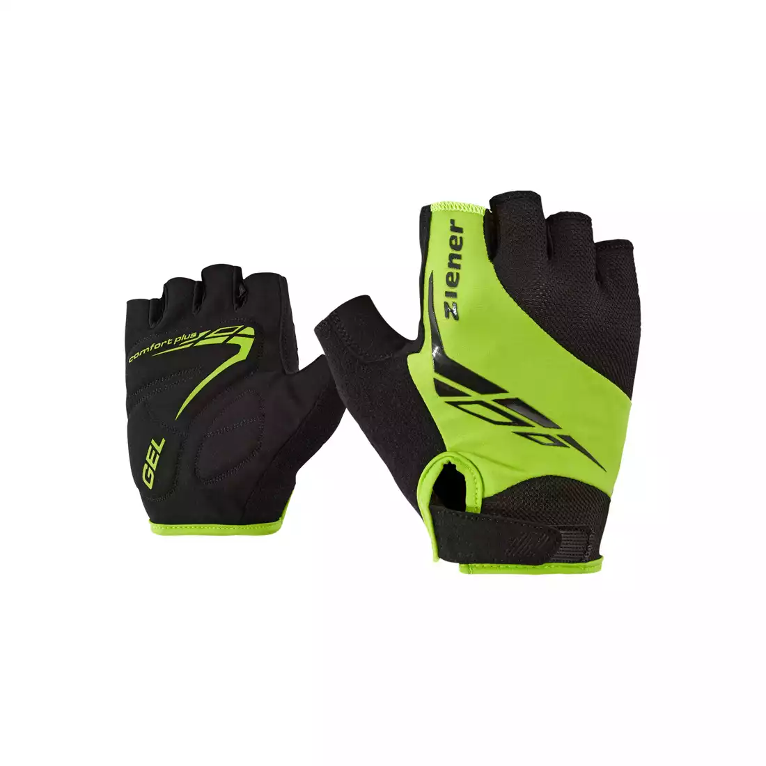ZIENER CENIZ Cycling gloves, black-green | MikeSPORT