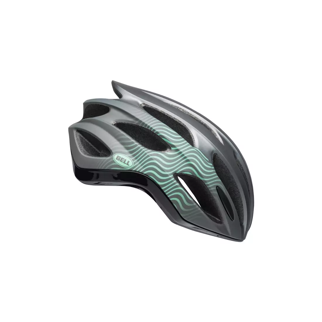 BELL FORMULA road bike helmet, matte gloss gunmetal mint black