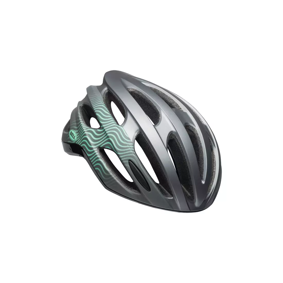 BELL FORMULA road bike helmet, matte gloss gunmetal mint black