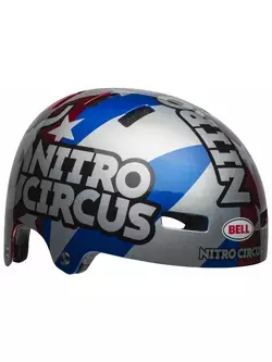 BELL LOCAL bmx helmet nitro circus gloss silver blue red