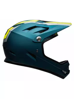 BELL SANCTION full face bicycle helmet, agility matte blue hi-viz