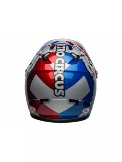 BELL SANCTION full face bicycle helmet, nitro circus gloss silver blue red
