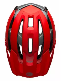 BELL SUPER AIR R MIPS SPHERICAL full face bicycle helmet, matte gloss red gray