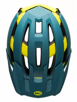 Bicycle helm  full face BELL SUPER AIR R MIPS SPHERICAL matte gloss blue hi-viz 