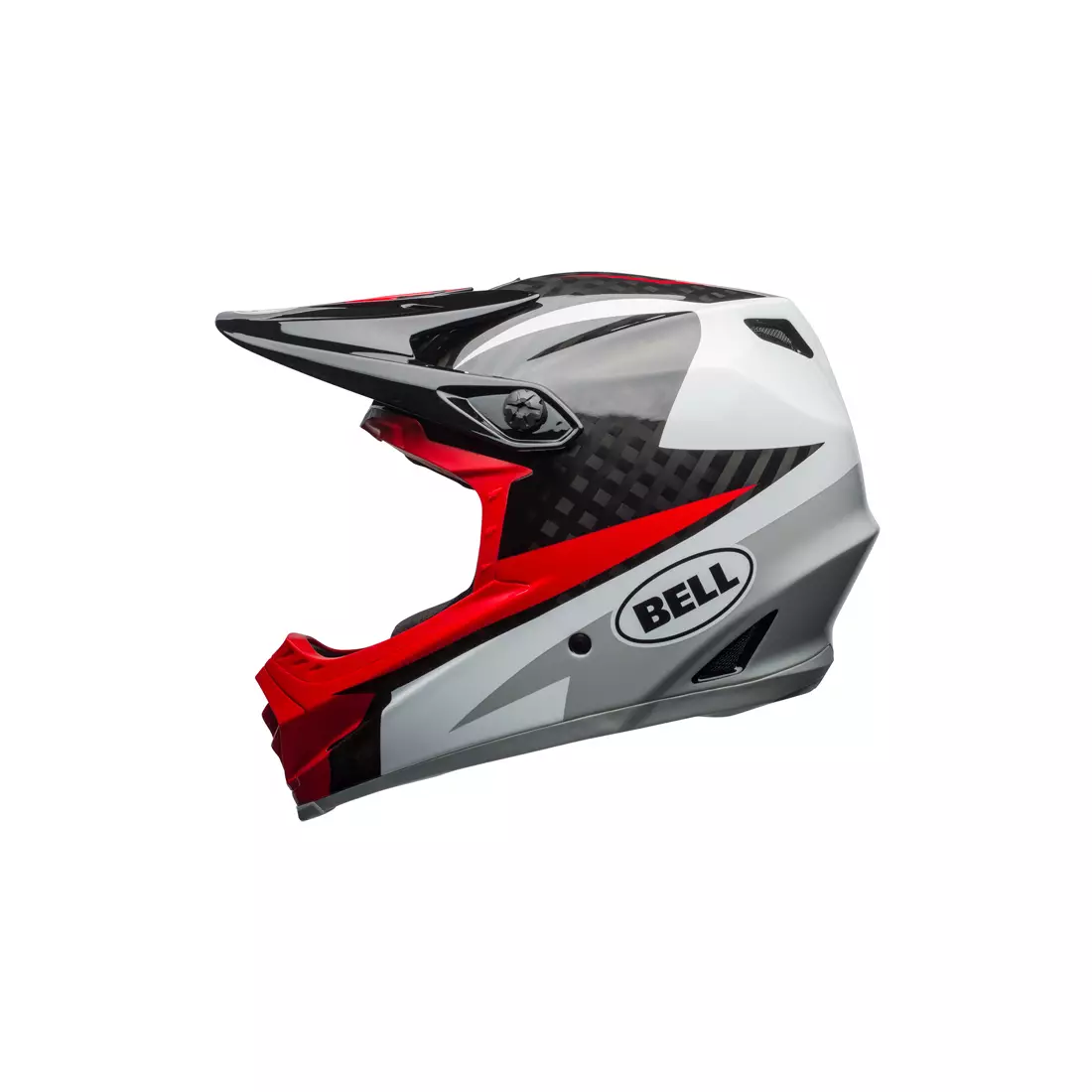 Bicycle helmet full face BELL FULL-9 CARBON gloss white black hibiscus rio 