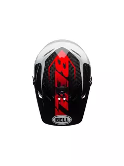 Bicycle helmet full face BELL FULL-9 CARBON gloss white black hibiscus rio 