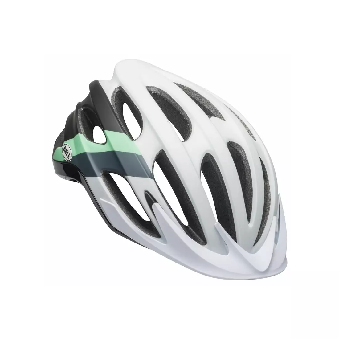Bicycle helmet mtb BELL DRIFTER logic matte gloss white black mint 