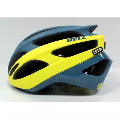 Bicycle road helmet BELL FALCON INTEGRATED MIPS matte gloss blue hi-viz 
