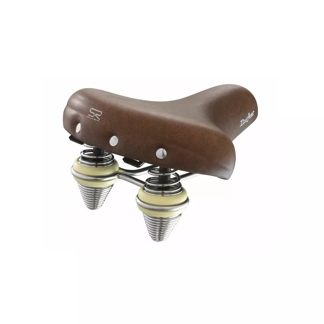 Bicycle saddle SELLEROYAL PREMIUM RELAXED 90st. DRIFTER MEDIUM BROWN unisex gel + springs SR-5167UD0A08129
