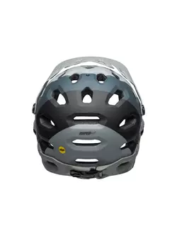 Full face bike helmet, detachable chinch BELL SUPER 3R MIPS downdraft matte gray gunmetal