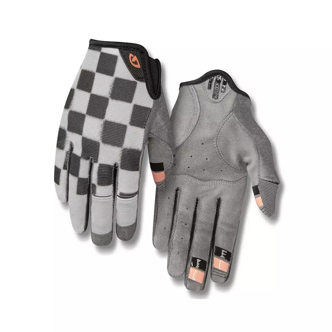 GIRO women's cycling gloves la dnd long finger checkered peach GR-7099251