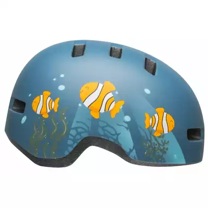 BELL LIL RIPPER bicycle helmet for children's, clown fish matte gray blue