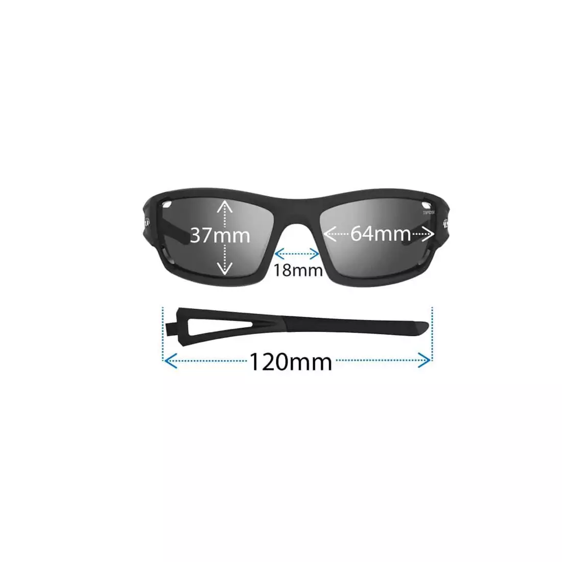 TIFOSI photochromic sports glasses dolomite 2.0 fototec black-white (light night fotochrom) TFI-1020304831
