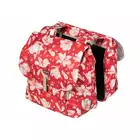 Bicycle bag BASIL MAGNOLIA DOUBLE BAG 35L, Universal Bridge System, waterproof polyester, red poppy BAS-17687