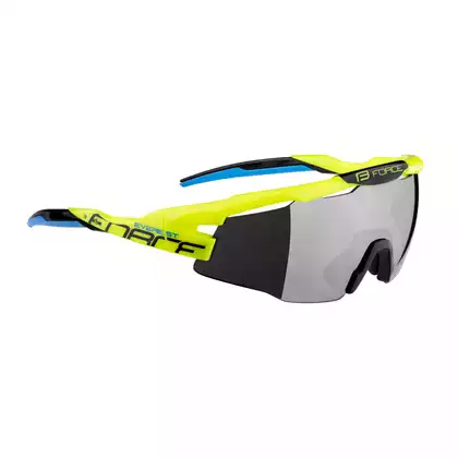 FORCE EVEREST cycling / sports glasses, yellow-blue