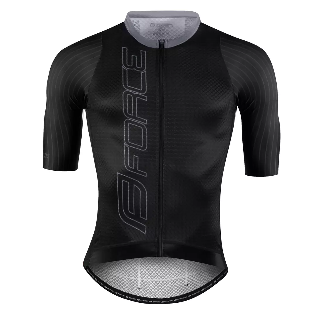 FORCE Men's cycling jersey TEAM PRO, black and gray 900111