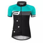 FORCE Women's cycling jersey SQUARE, turquoise 90013432