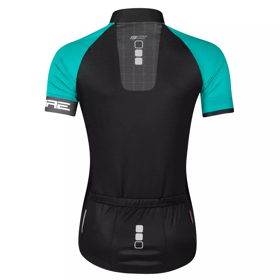 FORCE Women's cycling jersey SQUARE, turquoise 90013432