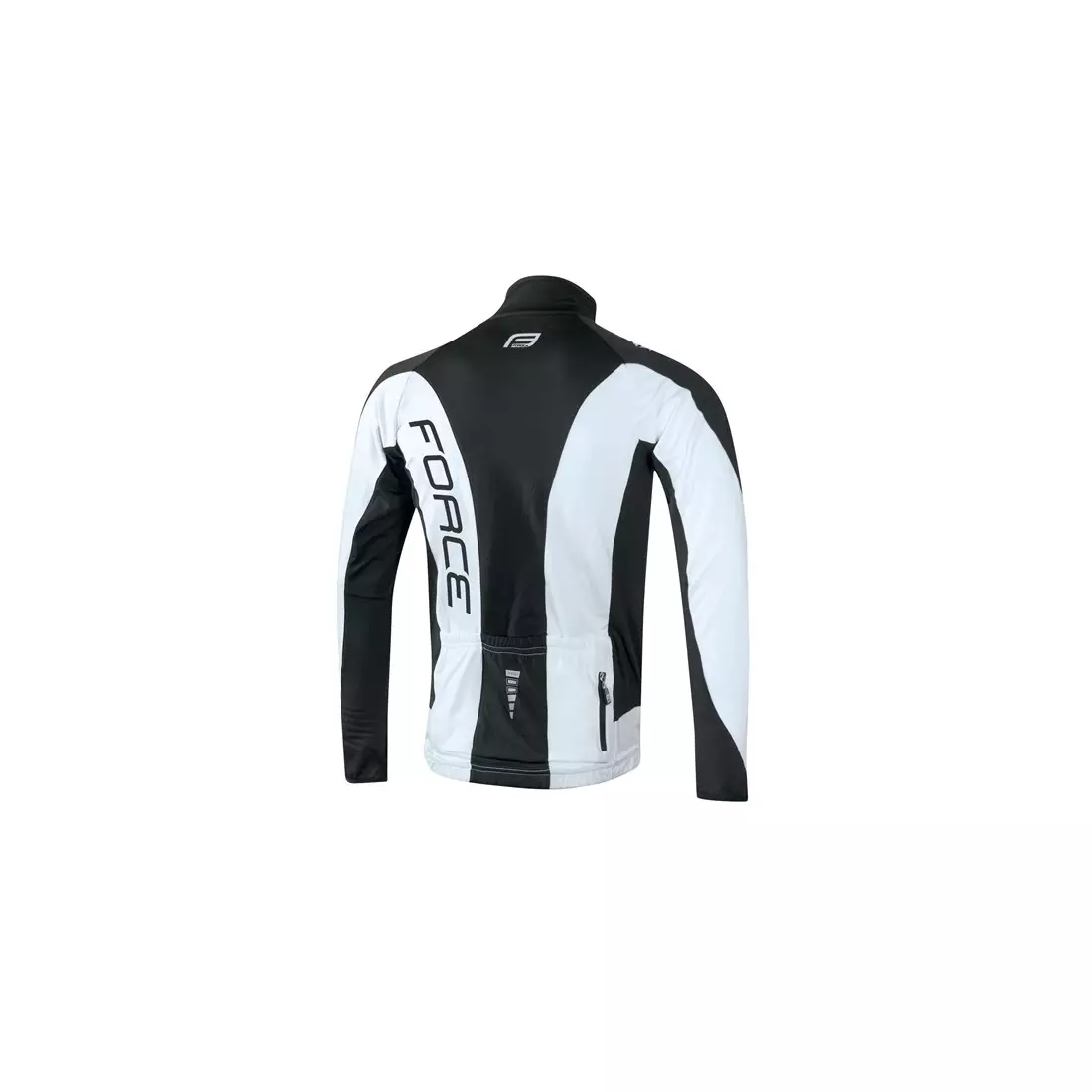 FORCE X68 man's insulated bicycle sweatshirt black-white  89984