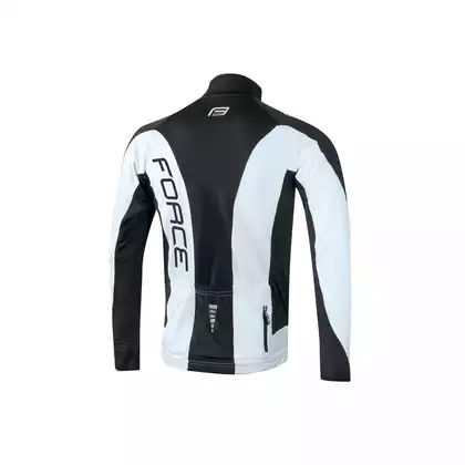 FORCE X68 man's insulated bicycle sweatshirt black-white  89984