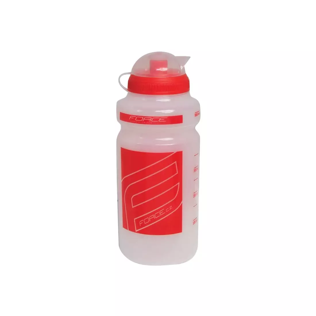 FORCE bicycle bottle &quot;F&quot; 0,5l red 250725