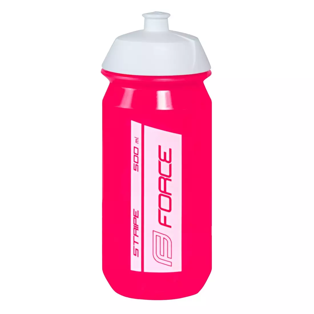 FORCE bicycle bottle stripe 0,5l pink-white 251957