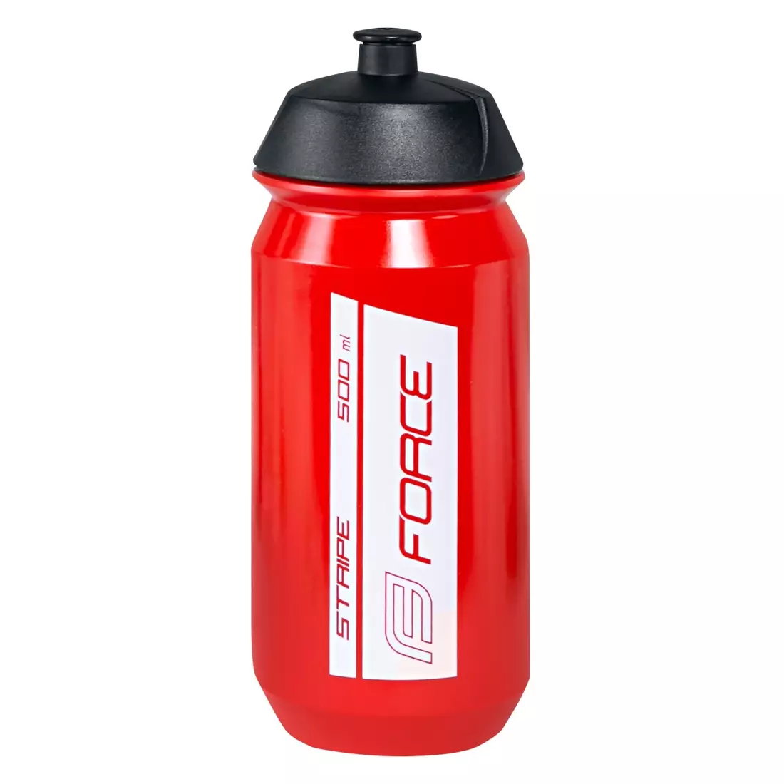 FORCE bicycle bottle stripe 0,5l red-white 251956