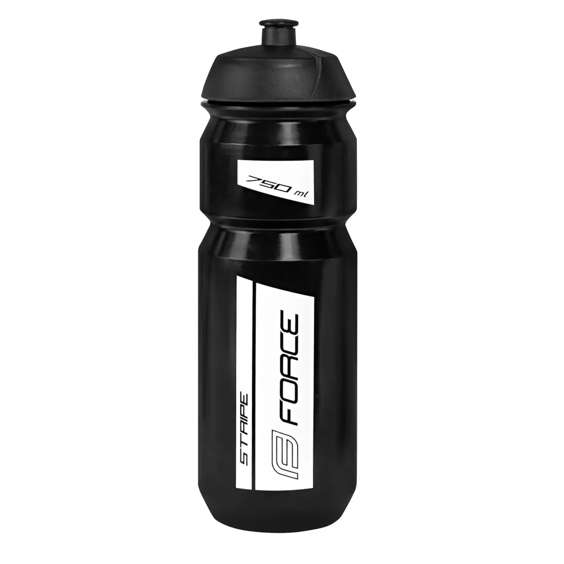 FORCE bicycle bottle stripe 0,75l black-white 251981