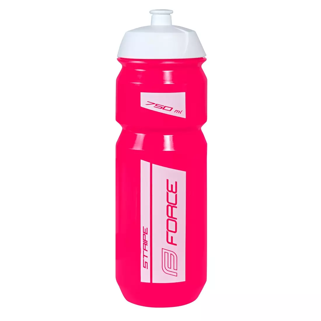 FORCE bicycle bottle stripe 0,75l pink-white 251987