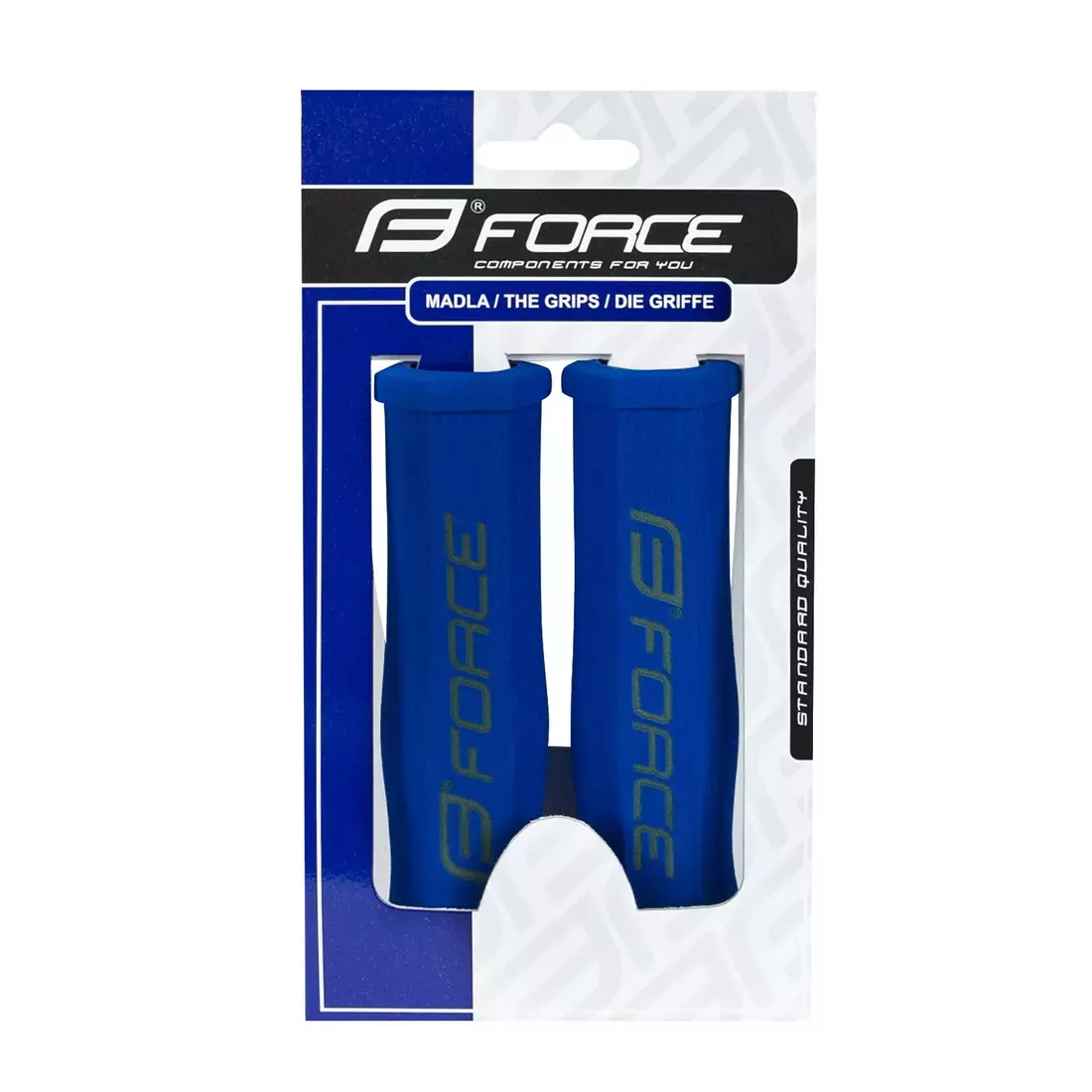 FORCE bicycle handlebar grips 122mm blue 38280