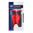 FORCE bicycle handlebar grips 130mm black-red 