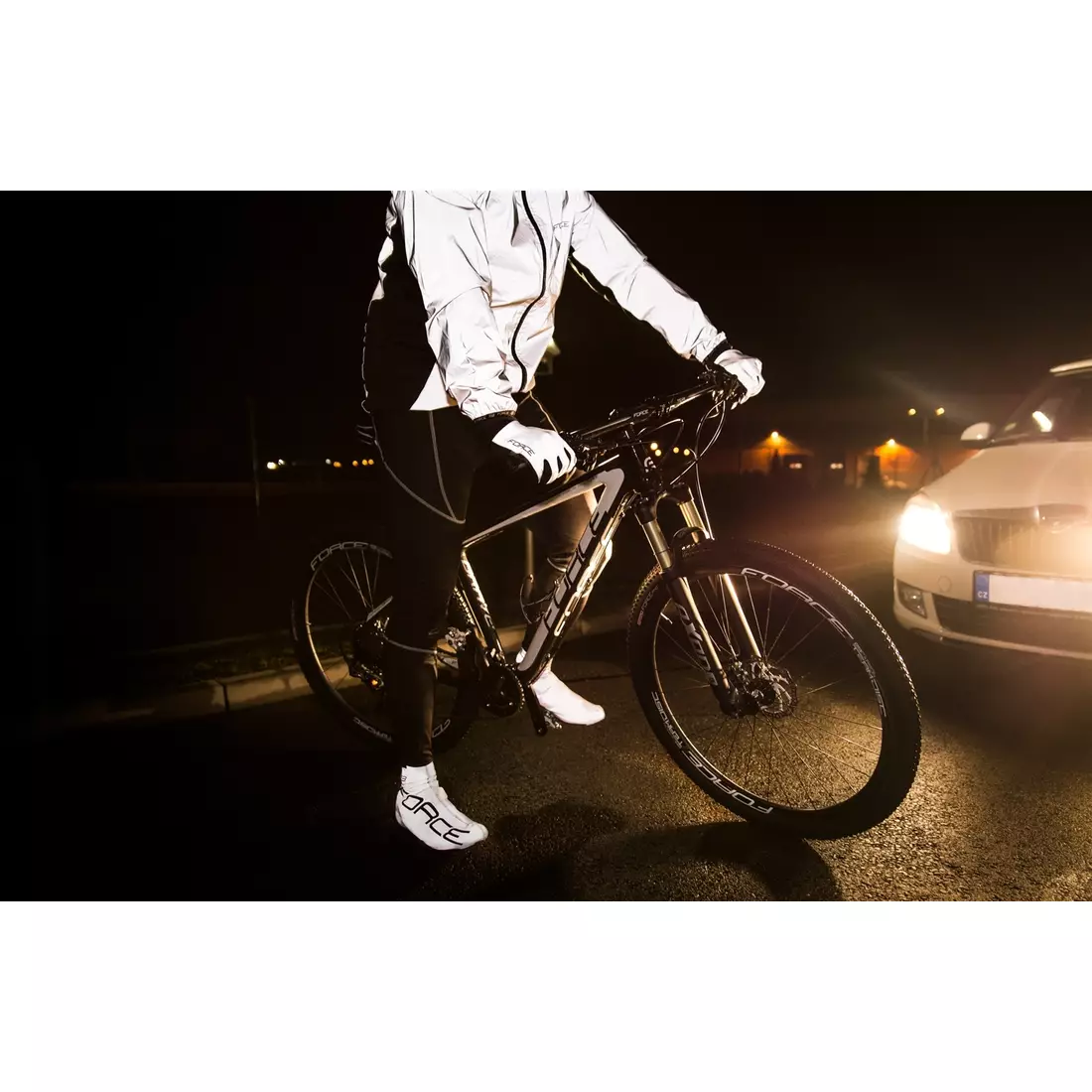 FORCE bicycle shoe covers flare reflective 90602-XL