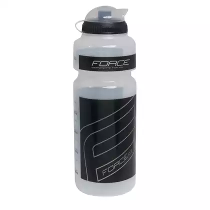 FORCE bicycle bottle 0.75 F, transparent-black 250767