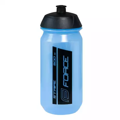 FORCE bicycle bottle stripe 0,5l blue-black 251953