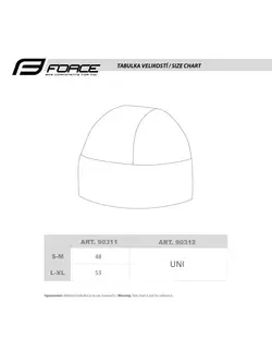 FORCE helmet thermal cap freeze black 903113