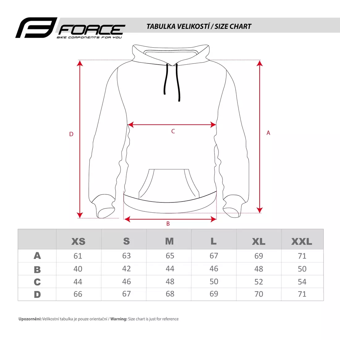 FORCE hooded sweatshirt junior cycling grey 90750-XXL