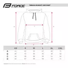FORCE hooded sweatshirt junior cycling grey 90750-XXL