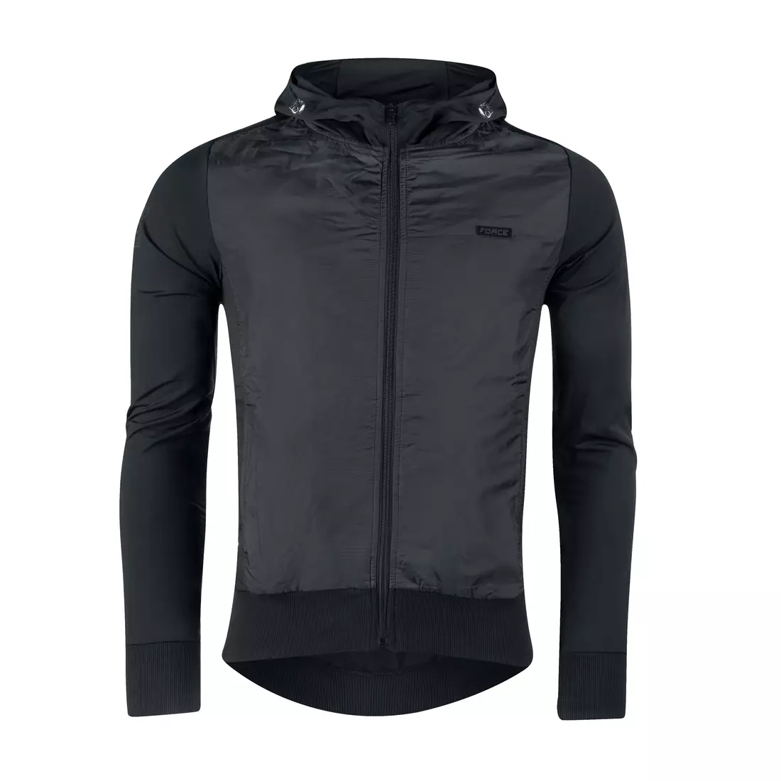 FORCE sport's sweatshirt with zipper elegant black 90730-XXL