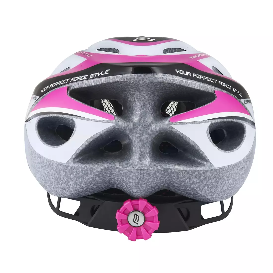 FORCE women's bicycle helmet Hal, pink-white, 902489