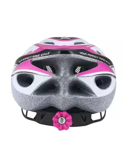 FORCE women's bicycle helmet Hal, pink-white, 902489