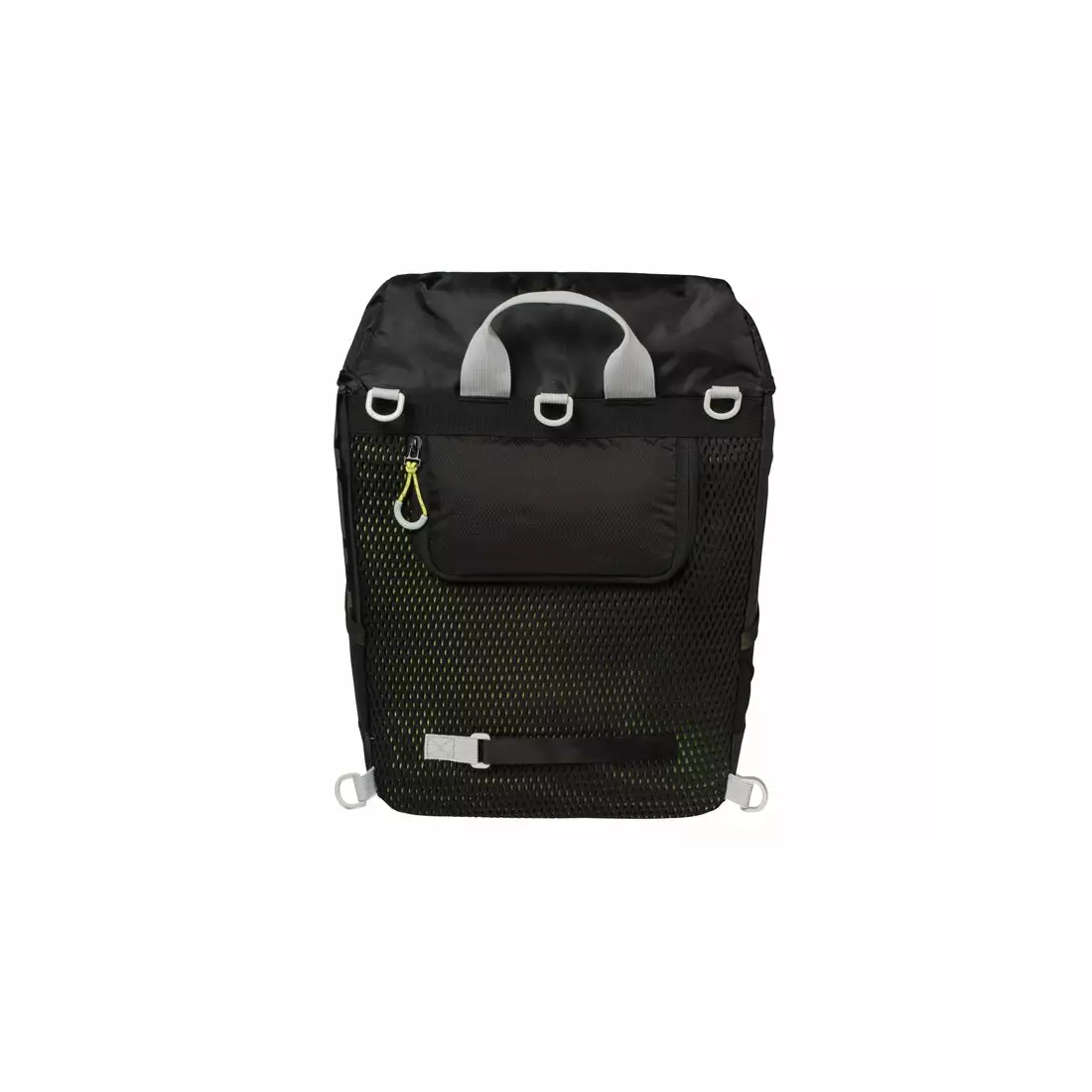 Single travel pannier / backpack BASIL MILES DAYPACK 17L, Hook-On System hook fastening, waterproof polyester, black BAS-17750