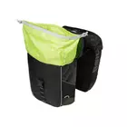 Single travel pannier / backpack BASIL MILES DOUBLE BAG 32L, Universal Bridge System, waterproof polyester, black  BAS-17751