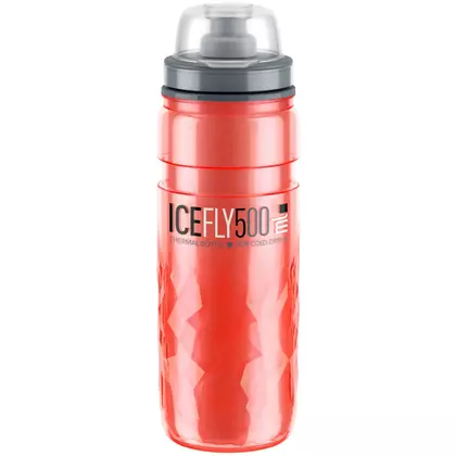ELITE ICE FLY thermal bicycle bottle 500 ml, red