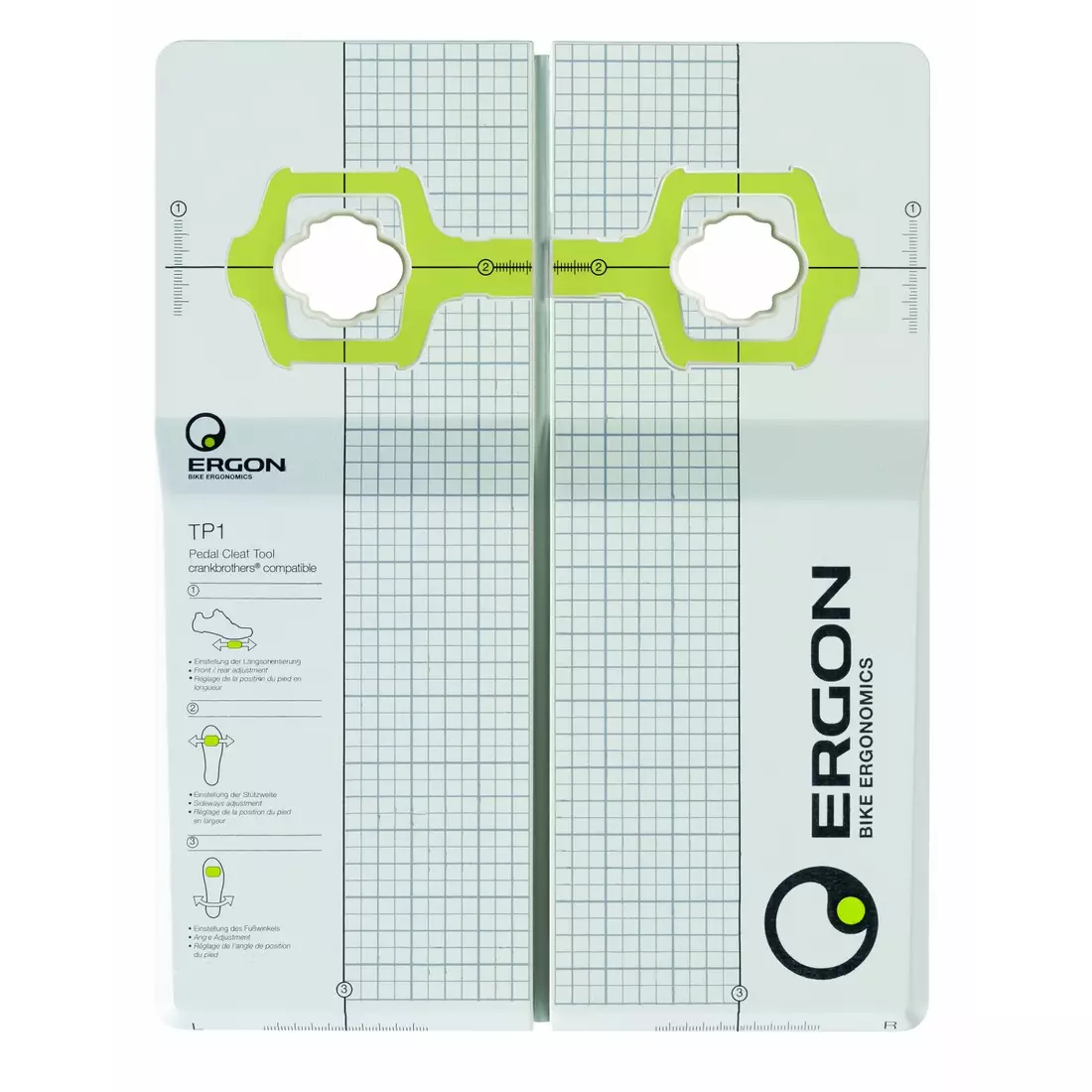 ERGON TP1 CLEAT TOOL CRANK BROTHERS template for setting Crank Brothers blocks ER-48000010