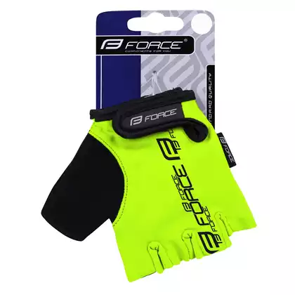 FORCE children's cycling gloves kid fluo yellow 905327-M