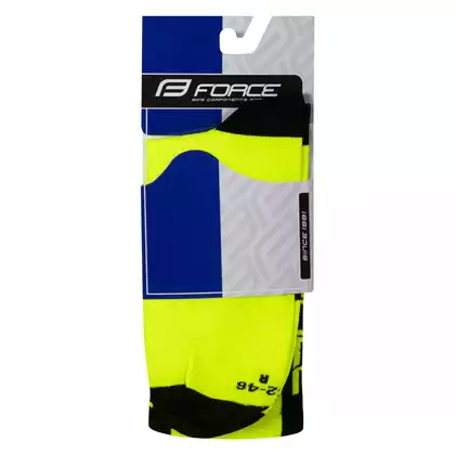 FORCE LONG PRO Sports socks fluo-black 9009060